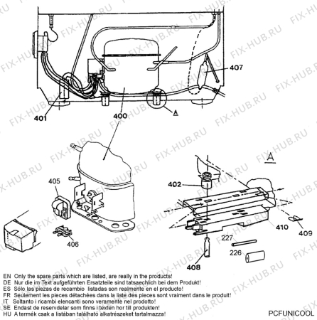 Взрыв-схема холодильника Privileg 792143-0/41084 - Схема узла Cooling system 017